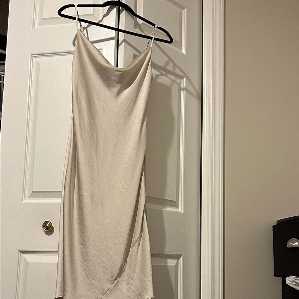 Aritzia cowl neck slip dress